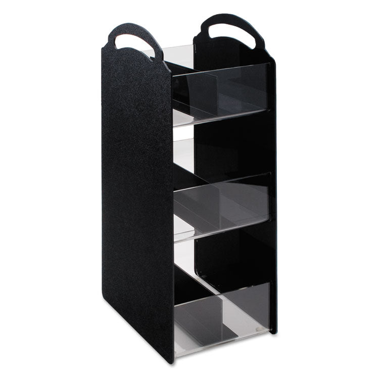 Compact Condiment Organizer, 6 Compartments, 6.13 x 8 x 18, Black 4