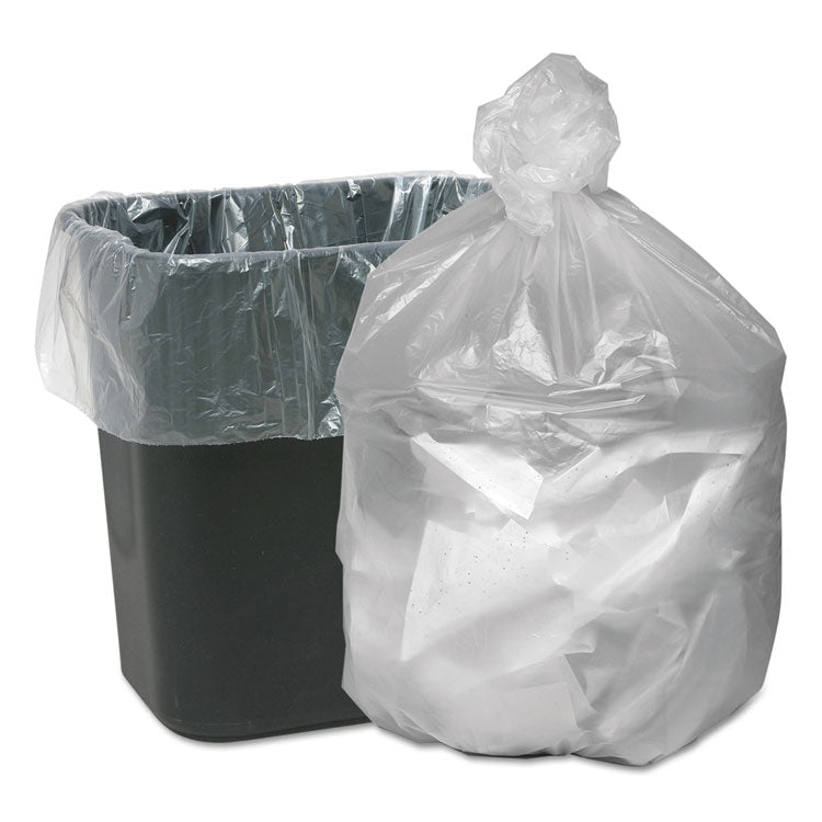 Waste Can Liners, 10 gal, 6 mic, 24" x 24", Natural, 50 Bags/Roll, 20 Rolls/Carton 1