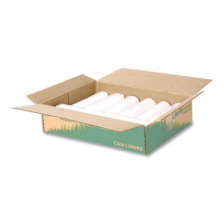 Linear-Low-Density Recycled Tall Kitchen Bags, 13 gal, 0.85 mil, 24" x 33", White, 15 Bags/Roll, 10 Rolls/Box 7