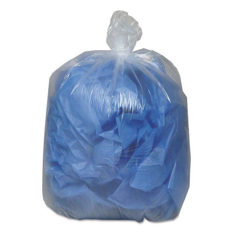 Linear Low Density Clear Recycled Can Liners, 33 gal, 1.25 mil, 33" x 39", Clear, 10 Bags/Roll, 10 Rolls/Carton 2