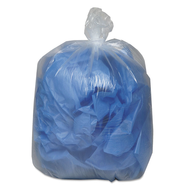 Linear Low Density Clear Recycled Can Liners, 60 gal, 1.5 mil, 38" x 58", Clear,10 Bags/Roll, 10 Rolls/Carton 2