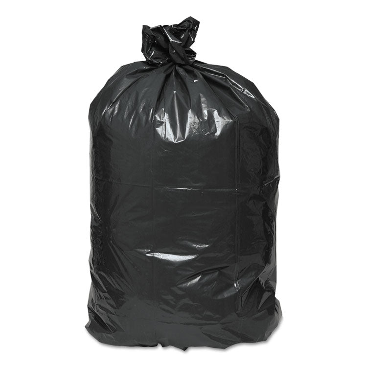 Linear Low Density Recycled Can Liners, 60 gal, 1.25 mil, 38" x 58", Black, 10 Bags/Roll, 10 Rolls/Carton 2