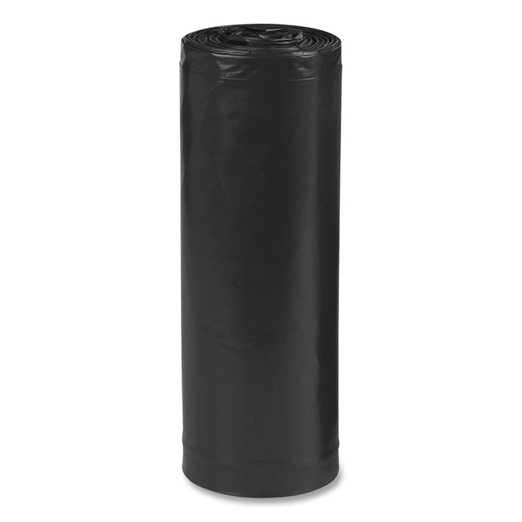 Linear Low Density Recycled Can Liners, 60 gal, 1.25 mil, 38" x 58", Black, 10 Bags/Roll, 10 Rolls/Carton 3