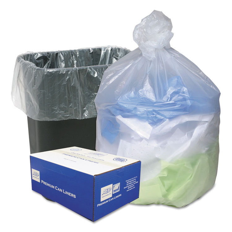 Can Liners, 16 gal, 8 mic, 24" x 33", Natural, 50 Bags/Roll, 4 Rolls/Carton 1