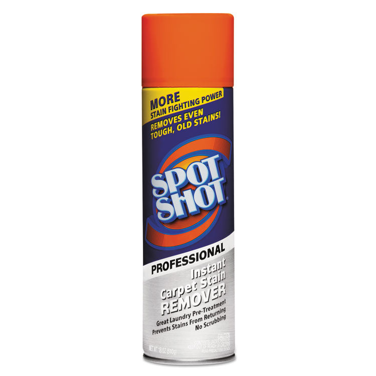 Spot Shot Professional Instant Carpet Stain Remover, 18 Oz Aerosol Spray, 12/carton 1