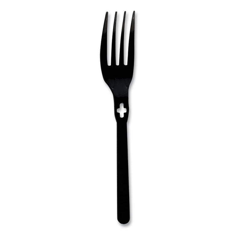 Fork Wego Polystyrene, Fork, Black, 1000/carton 1