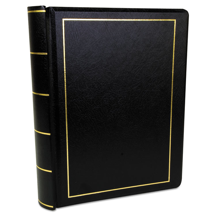 Looseleaf Corporation Minute Book, 1-Subject, Unruled, Black/Gold Cover, (250) 11 x 8.5 Sheets 2