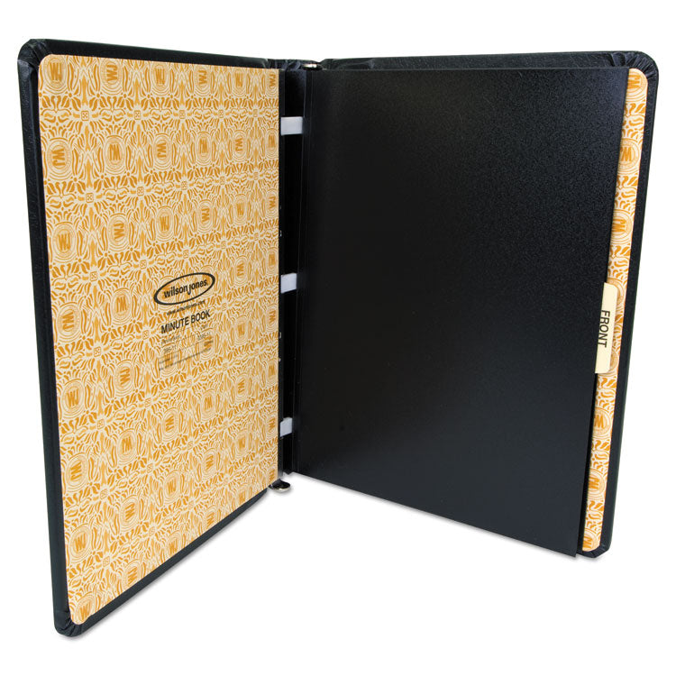 Looseleaf Corporation Minute Book, 1-Subject, Unruled, Black/Gold Cover, (250) 11 x 8.5 Sheets 6