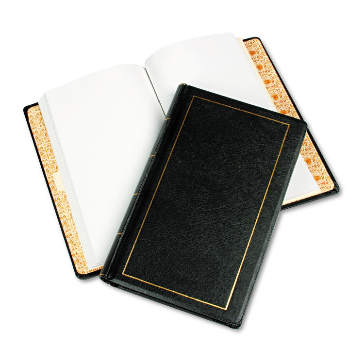 Looseleaf Corporation Minute Book, 1-Subject, Unruled, Black/Gold Cover, (250) 14 x 8.5 Sheets 1