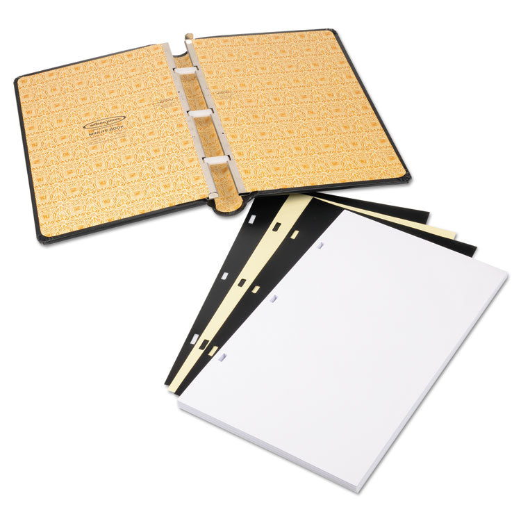 Looseleaf Corporation Minute Book, 1-Subject, Unruled, Black/Gold Cover, (250) 14 x 8.5 Sheets 6