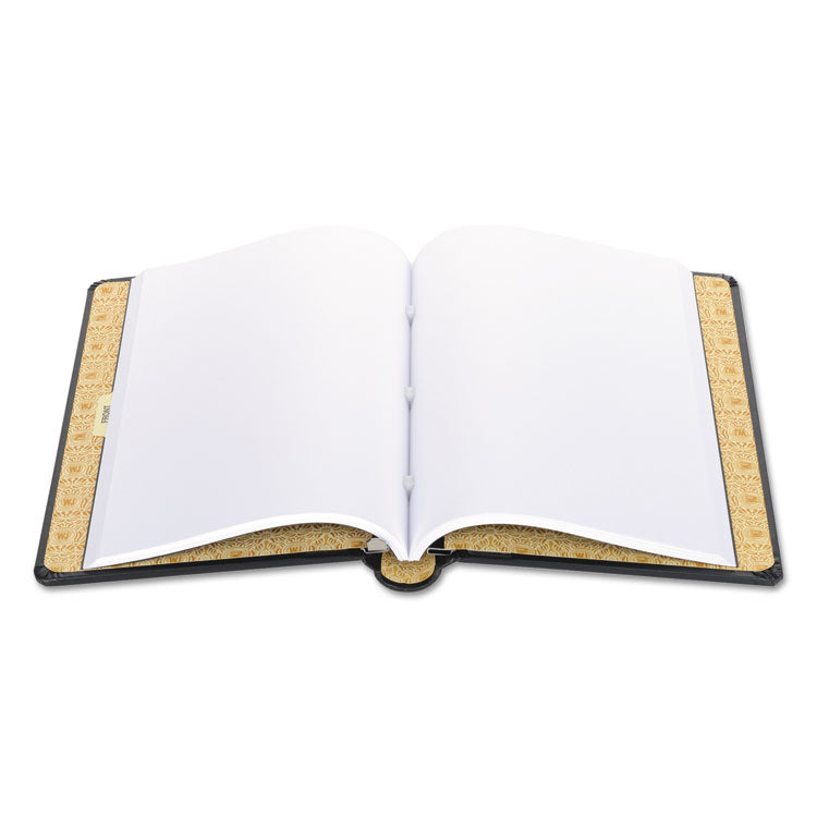 Looseleaf Corporation Minute Book, 1-Subject, Unruled, Black/Gold Cover, (250) 14 x 8.5 Sheets 4