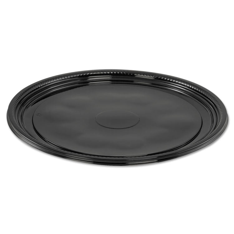 Caterline Casuals Thermoformed Platters, 12" Diameter, Black. Plastic, 25/Carton 1