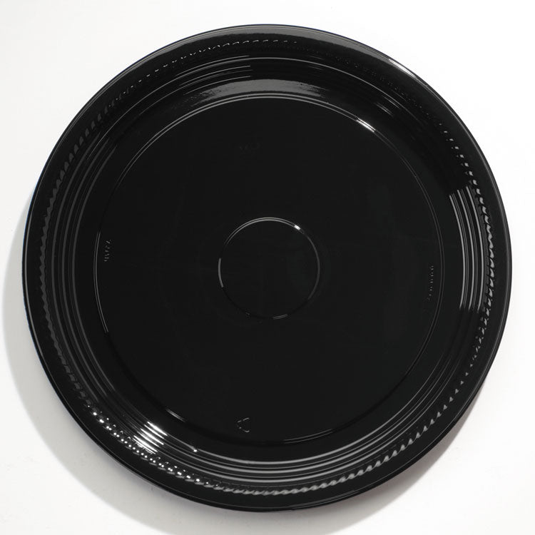 Caterline Casuals Thermoformed Platters, 16" Diameter, Black, Plastic, 25/Carton 1