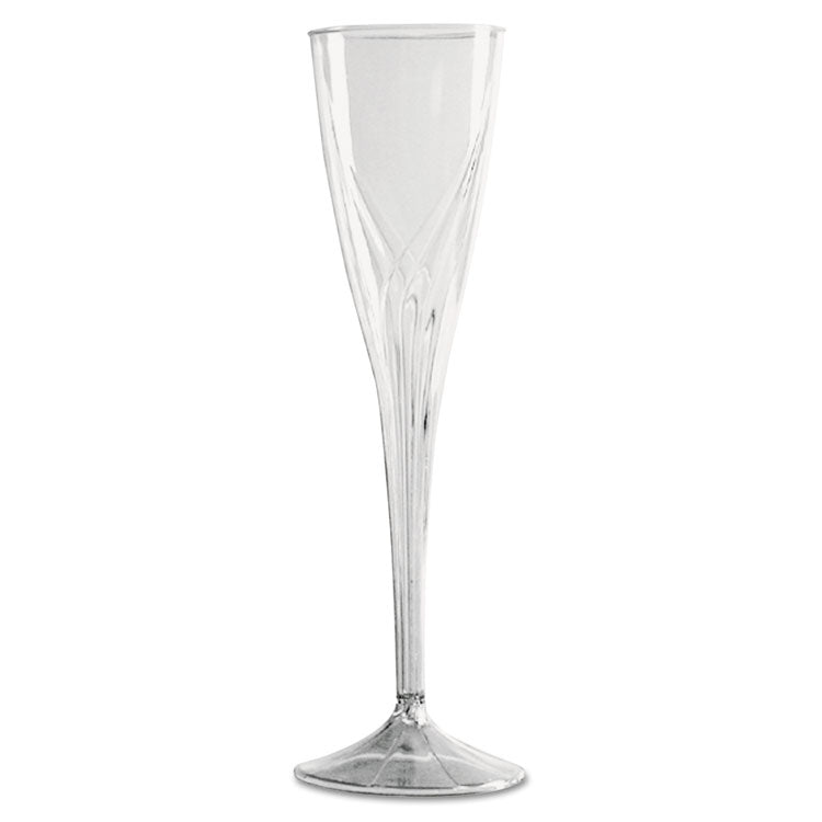 Classicware One-Piece Champagne Flutes, 5 Oz, Clear, Plastic, 10/pack, 10 Packs/carton 1