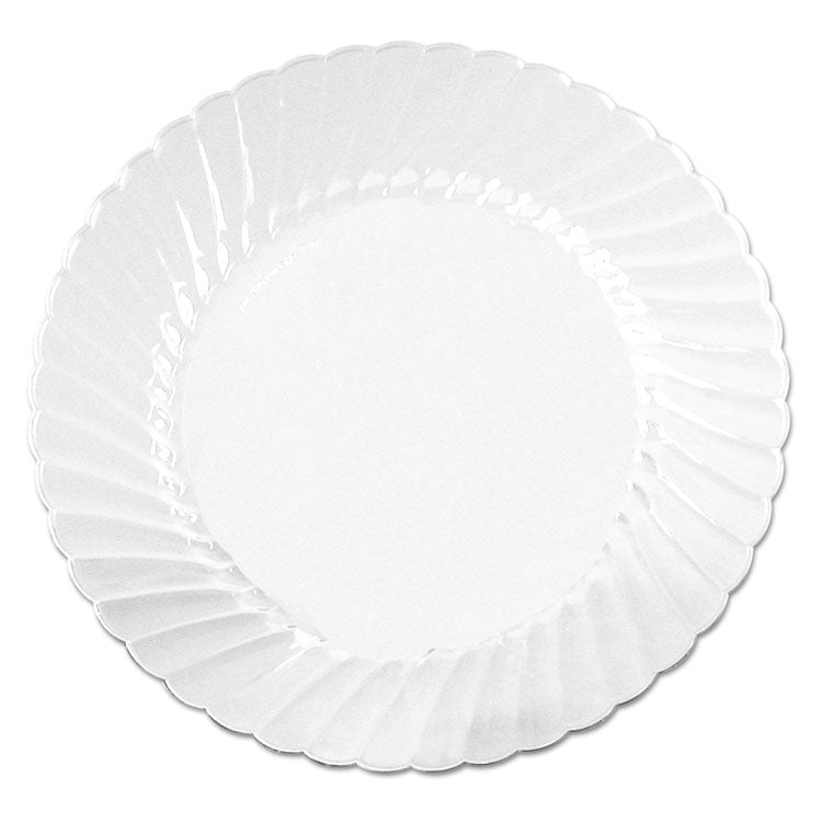 Classicware Plates, Plastic, 10.25" Dia, Clear, 12/bag, 12 Bags/carton 1