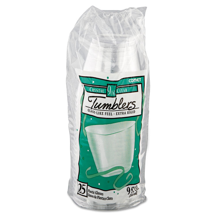 Comet Smooth Wall Tumblers, 9 Oz, Clear, Squat, 25/pack, 20 Packs/carton 2