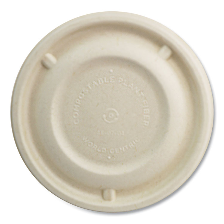 Fiber Lids for Bowls, 4.7" dia, Paper, 500/Carton 1