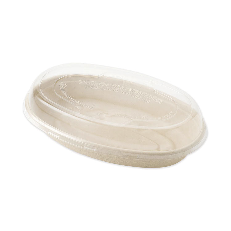 PLA Lids for Fiber Burrito Bowls, 9.7" Diameter, Clear, Plastic, 300/Carton 1