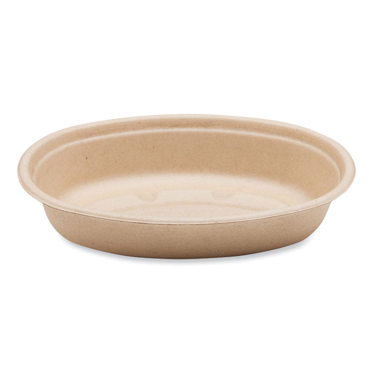 Fiber Bowls, Burrito Bowl, 24 oz, 8 x 5.3 x 1.6, Natural, Paper, 400/Carton 1