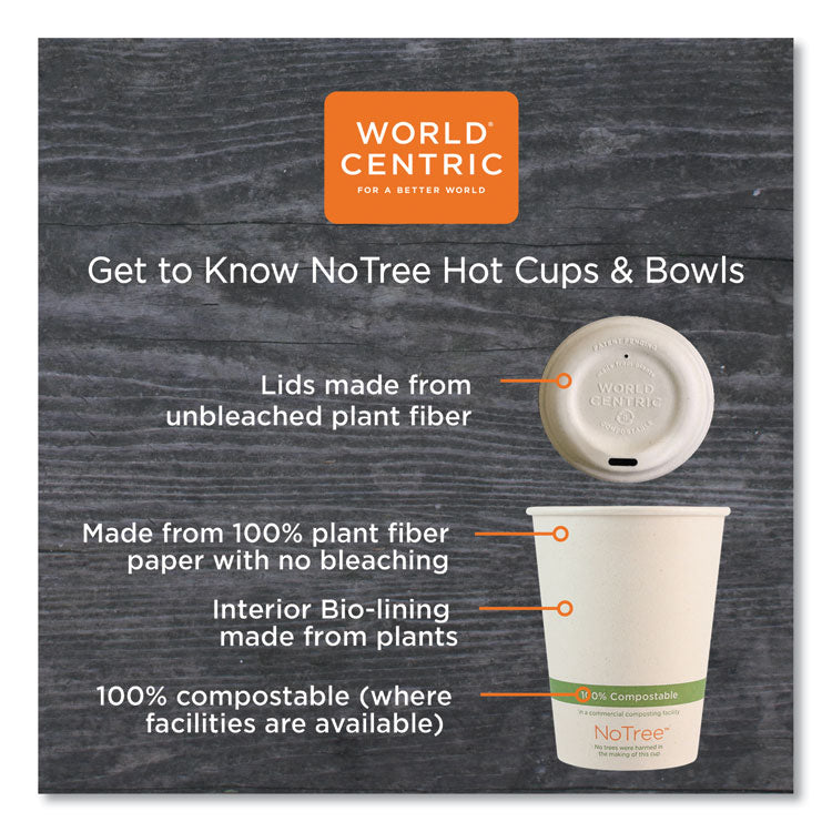 No Tree Paper Bowls, 12 oz, 4.4" Diameter x 2.5"h, Natural, Sugarcane, 500/Carton 2