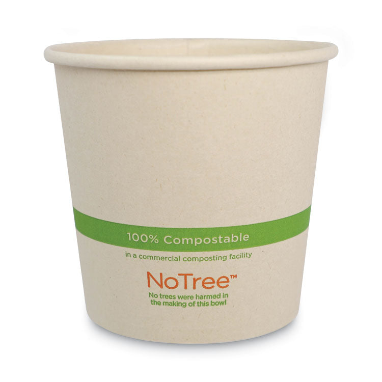 No Tree Paper Bowls, 24 oz, 4.4" Diameter x 4.5"h, Natural, Sugarcane, 500/Carton 1