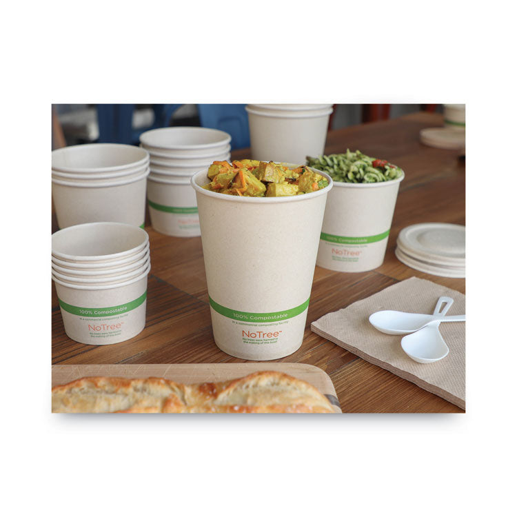 No Tree Paper Bowls, 32 oz, 4.4" Diameter x 5.8"h, Natural, Sugarcane, 500/Carton 4