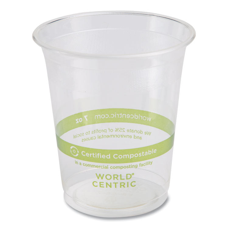 PLA Clear Cold Cups, 7 oz, Clear, 2,000/Carton 1