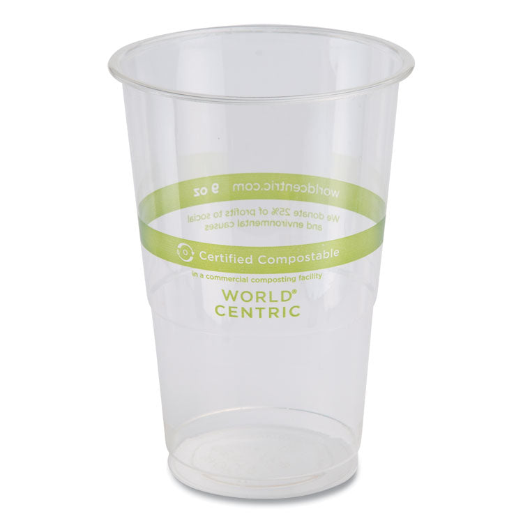 PLA Clear Cold Cups, 9 oz, Clear, 2,000/Carton 1