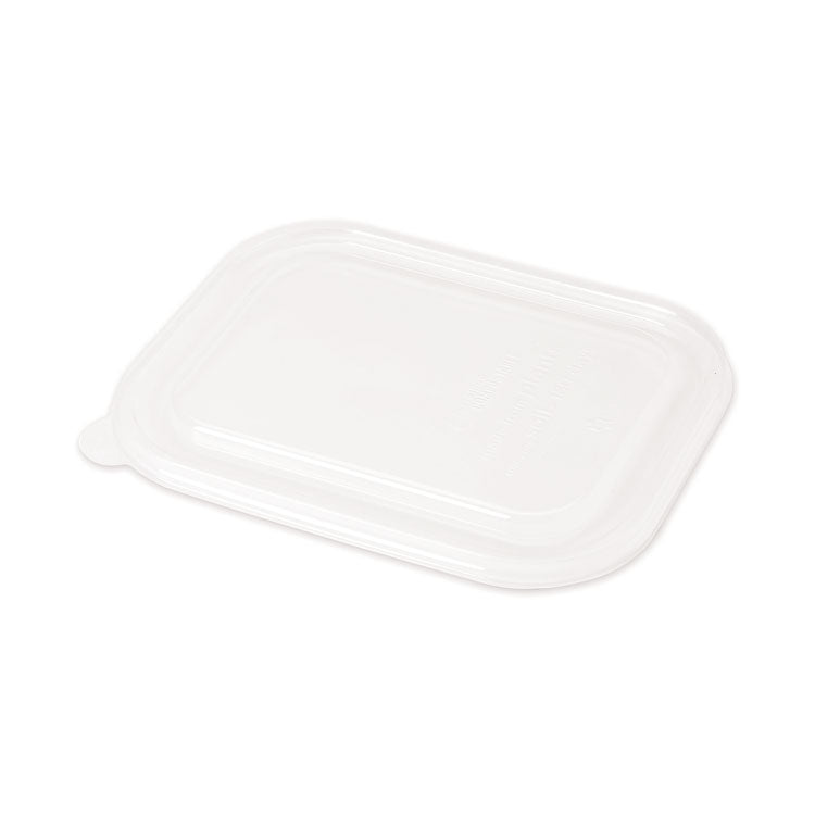 PLA Lids for Fiber Containers, 8.8 x 6.9 x 0.8, Clear, Plastic, 400/Carton 1