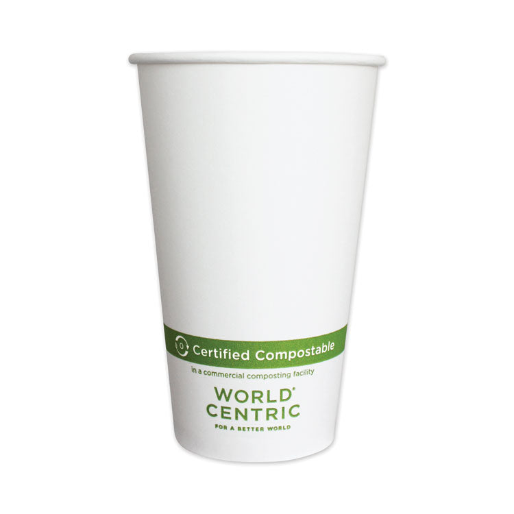 Paper Hot Cups, 16 Oz, White, 1,000/carton 1