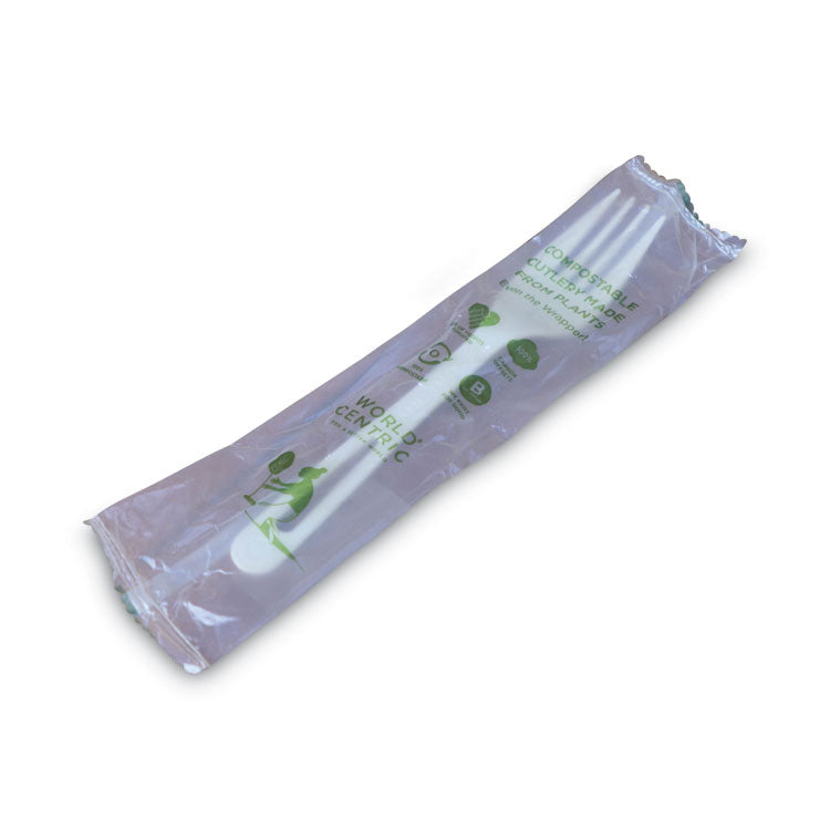 Tpla Compostable Cutlery, Fork, 6.3", White, 750/carton 2