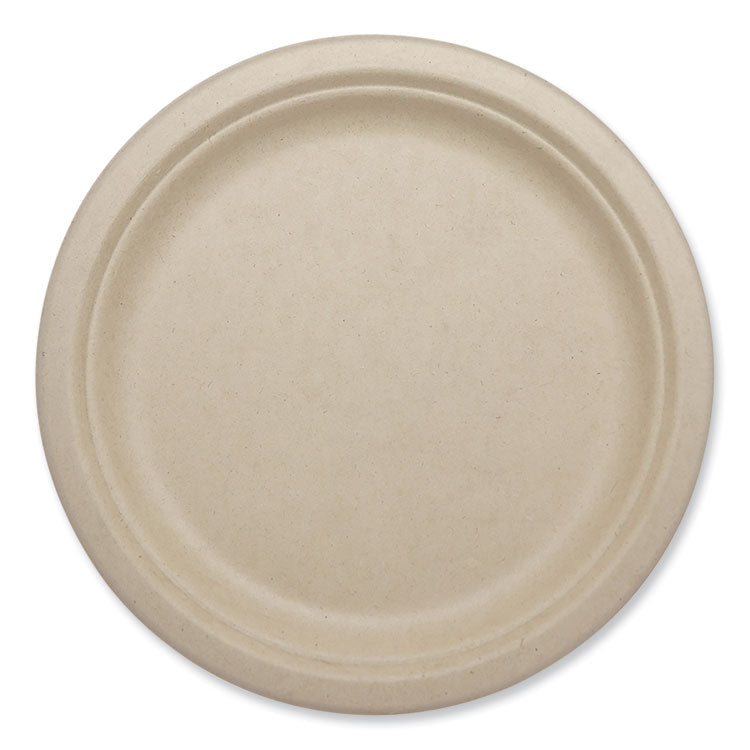 Fiber Plates, Plate, 9.1" Diameter, Natural, 1,000/Carton 1