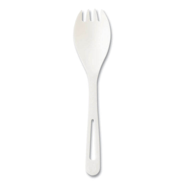 TPLA Compostable Cutlery, Spork, White, 1,000/Carton 1