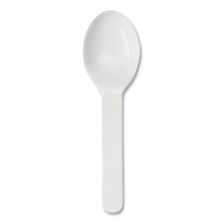 PLA Compostable Cutlery, Tasting Spoon, White, 3,000/Carton 1