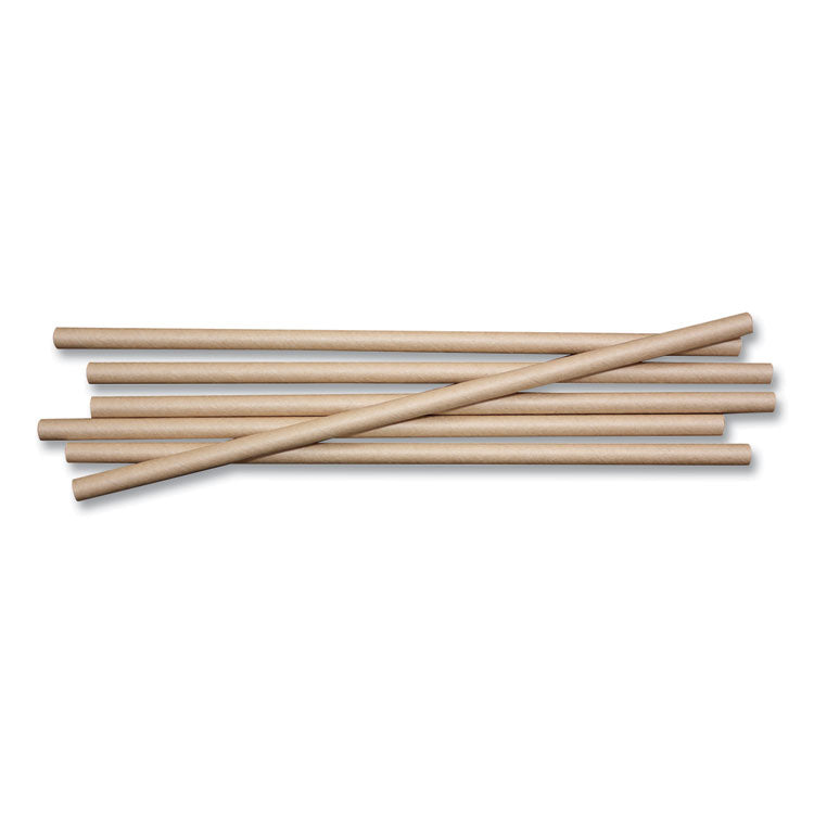 Sustainable Kraft Paper Straws, 8", 6,000/Carton 1