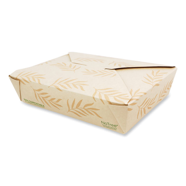 No Tree Folded Takeout Containers, 50 oz, 6.2 x 8.5 x 1.85, Natural, Sugarcane, 200/Carton 1