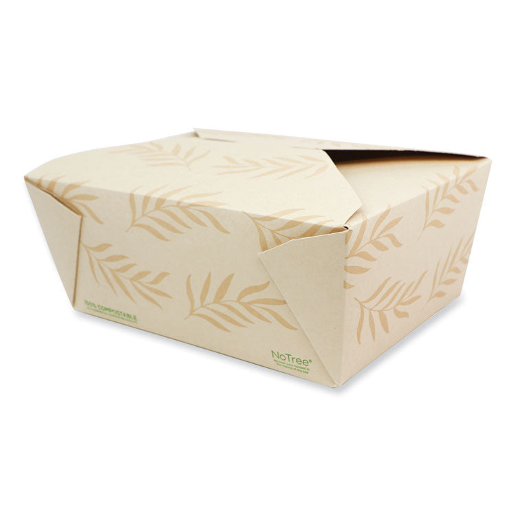 No Tree Folded Takeout Containers, 95 oz, 6.5 x 8.7 x 3.5, Natural, Sugarcane, 160/Carton 1