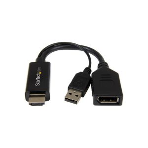 StarTech.com HD2DP HDMI to DisplayPort Converter - HDMI to DP Adapter with USB Power - 4K