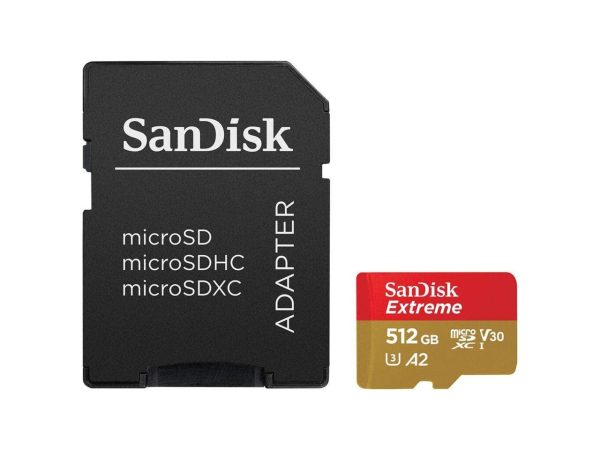 SanDisk Extreme 512 GB Class 3/UHS-I (U3) V30 microSDXC - 190 MB/s Read - 130 MB/s Write - 10 Year Warranty - Lifetime Warranty - Image 2