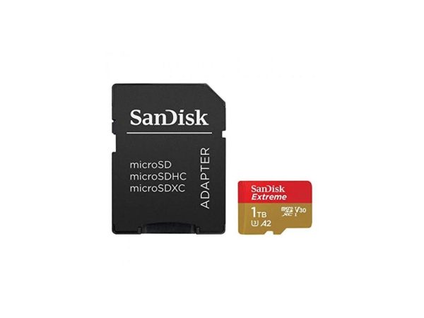 SanDisk Extreme 1 TB Class 3/UHS-I (U3) V30 microSDXC - 190 MB/s Read - 130 MB/s Write - 10 Year Warranty - Lifetime Warranty