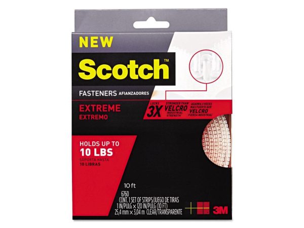 3M Scotch RF6760 Extreme Fasteners, Clear, 1" x 10 ft - Image 3