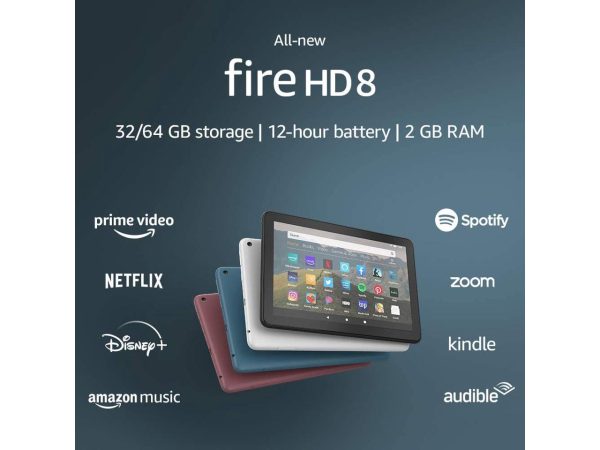 Amazon Fire HD 8 Tablet 8" WXGA 64GB Storage Plum B0839MZHBB - Image 2