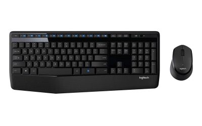 Logitech MK345 Wireless Combo Full-Sized Keyboard with Palm Rest and Comfortable Right-Handed Mouse, 2.4 GHz Wireless USB Receiver, Compatible with PC, Laptop