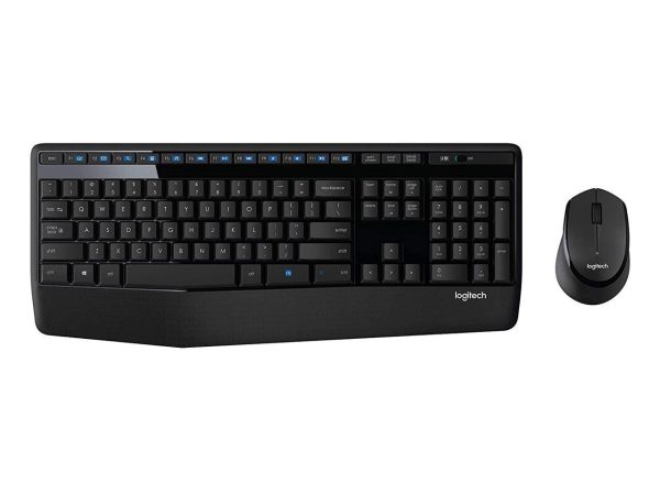 Logitech MK345 Wireless Combo Full-Sized Keyboard with Palm Rest and Comfortable Right-Handed Mouse, 2.4 GHz Wireless USB Receiver, Compatible with PC, Laptop