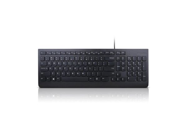 Lenovo Essential Wired Keyboard (Black) - US English - Image 4
