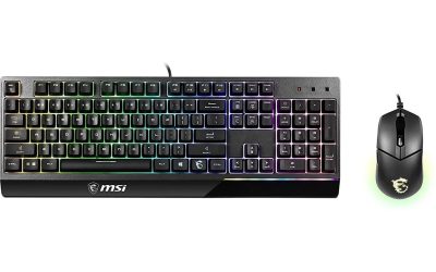 MSI Vigor GK30 Combo, 6-Zone RGB GK30 Gaming Keyboard & GM11 Gaming Mouse, Water Repellent & Splash-Proof, 5000 DPI