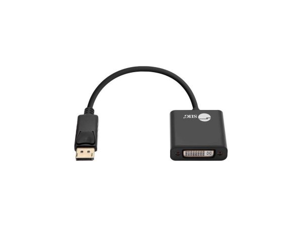 SIIG DisplayPort to DVI Adapter - Male to Female DP to DVI Cable Converter for DisplayPort Enabled Computer Systems - 1080p @60Hz