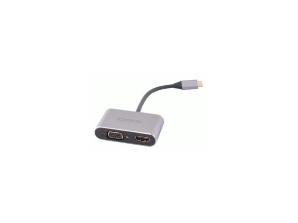 CODi 4-in-1 USB-C Display Adapter (A01063) - Connect Your Displays Via HDMI, VGA or USB