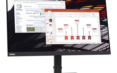 Lenovo ThinkVision S24e-20 24″ (23.8″ Viewable) Full HD 1920 x 1080 WLED LCD Monitor – 16:9 – 60 Hz – 4 ms – Raven Black (62AEKAT2US)