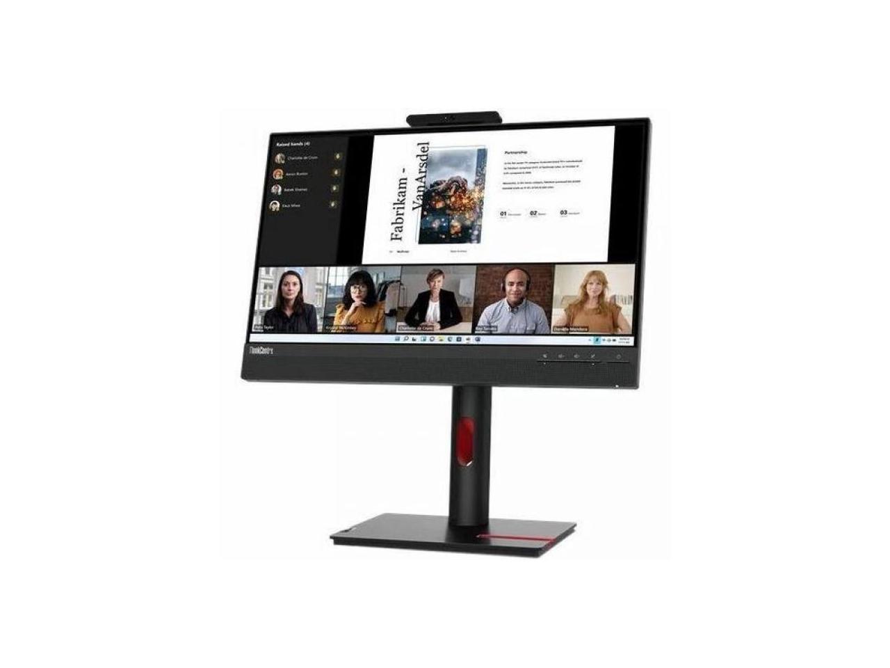 Lenovo ThinkCentre TIO22GEN5 21.5" Webcam Full HD LED Monitor - 16:9 - Black - 22" Class - In-plane Switching (IPS) Technology - WLED Backlight - 1920 x 1080 - 16.7 Million Colors - 250 Nit